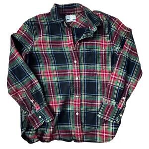 J. CREW x Classic Midweight Flannel Shirt in Stewart Plaid Size Small